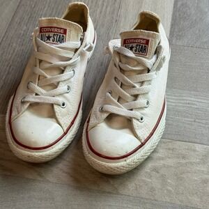 Converse All Star Low Top Sneakers Canvas White Casual Shoes 2 Youth